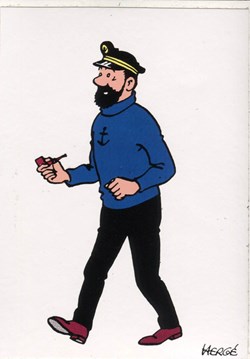 Carte auto-collante - Le Lombard - 1973 - Capitaine Haddock