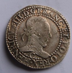 Franc "au col plat" Henri III 1578C