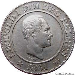 BELGIQUE 20 Centimes Léopold Ier 1861 KM.19/20