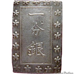 JAPON 1 Bu ou Ichibu d'argent 1859-1868 KM.19/16a