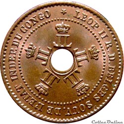 CONGO - ÉTAT INDÉPENDANT DU CONGO 1 Centime 1888 KM.19/1