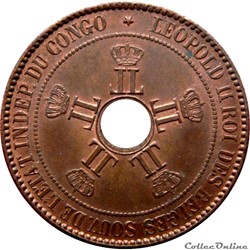 CONGO - ÉTAT INDÉPENDANT DU CONGO 10 Centimes 1888 KM.19/3