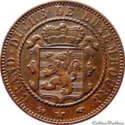 LUXEMBOURG 10 Centimes 1855 A Paris KM.19/23.2