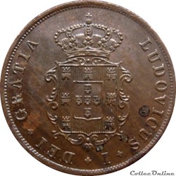 PORTUGAL 3 (III) Réis frappe au nom de Louis Ier (Luis) 1874 Gom.01.03
