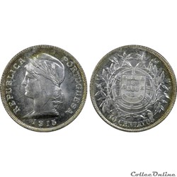 PORTUGAL 10 Centavos 1915 Gom.07.01