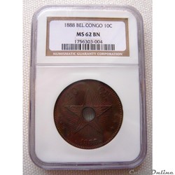 CONGO - ÉTAT INDÉPENDANT DU CONGO 10 Centimes 1888 KM.19/3