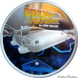 TUVALU 1 Dollar 30ème anniversaire BACK TO THE FUTURE DELOREAN 2015