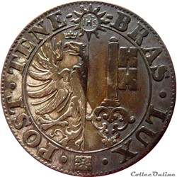 SUISSE 25 Centimes - Canton de Genève 1839 KM19/129