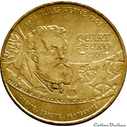 FRANCE 1/4 Euro JULES VERNE - LE MONDE FANTASTIQUE 2005 €00025410501 1
