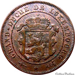 LUXEMBOURG 2 1/2 Centimes écu couronné 1908 (Utrecht) KM.20/21