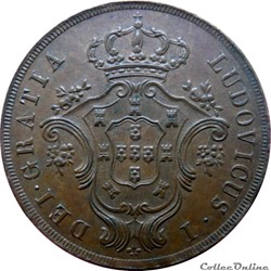 AÇORES 20 Réis Louis Ier (Luis) 1865 Gom.03.01