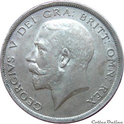 ROYAUME-UNI 1/2 Crown Georges V 1916 (Londres) KM.20/818.1