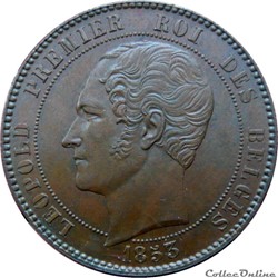 EN VENTE 10 Centimes Mariage du Duc et de la Duchesse de Brabant 1853 KM.19/M5.1