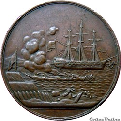 Médaille bataille maritime à Eckernförde (Christian VIII et Gefion) 1849