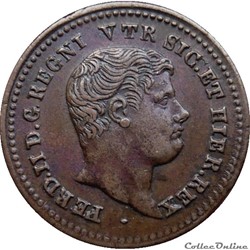 ITALIE - ROYAUME DES DEUX-SICILES 1/2 Tornese Ferdinand II 1838 (Naple) Mont.1223s