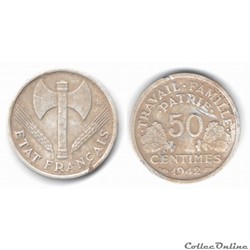 50 centimes 1942 Bazor