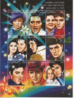 ZZZ Bloc (Gambie) 1995 65ème anniversaire d'Elvis Presley