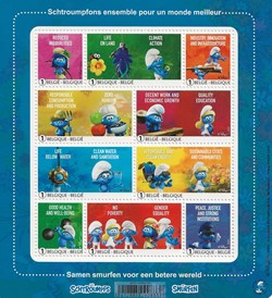 ZZZ - Belgique 2025 Feuillet Les Schtroumpfs