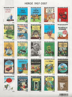 ZZZ - Belgique 2007 Bloc feuillet Centenaire Hergé 1907/2007