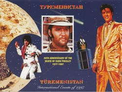 ZZZ Bloc (Turkmenistan) 1997 20ème anniversaire de la mort d'Elvis Presley
