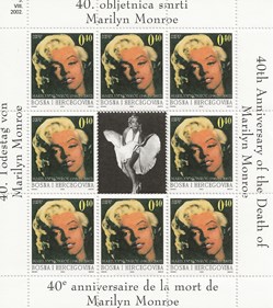 ZZZ Bloc (Bosna I Hercegovina) 2002 40ème anniversaire de la mort de Marilyn Monroe