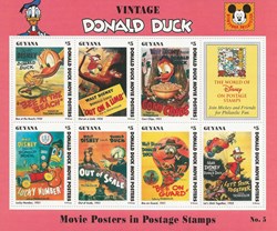 ZZZ Blocs (Guyana) 1993 Movie Posters Donald Duck n°5, n°6, n°1