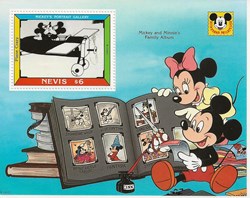 ZZZ Bloc (Nevis) 1992 65ème anniversaire de Mickey