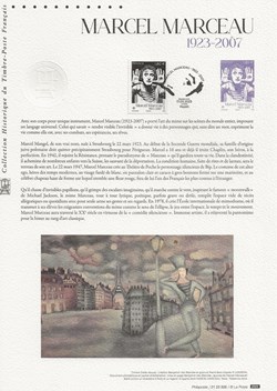 ZZZ 2023 Document philatélique Marcel Marceau
