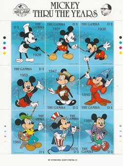 ZZZ Bloc (Gambie) 1989 Mickey thru the years