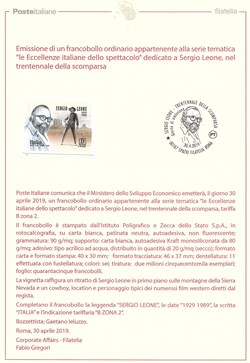 ZZZ Encart (Italie) 2019 Sergio Leone