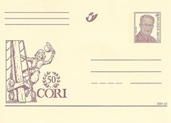 ZZ prêt à poster Belgique 2001 Cori 50 ans