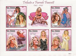 ZZZ Bloc (Sao Tome & Principe) 2009 Farrah Fawcett