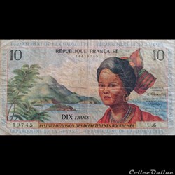 10 Francs - Guadeloupe-Guyane
