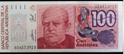 100 Australes ÉMISSIONS DE 1985 À 1991