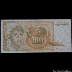100 Dinara 1990