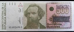 500 Australes ÉMISSIONS DE 1985 À 1991