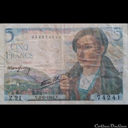 Cinq Francs 2-6-1943