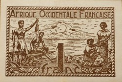 Afrique occidentale Française billet de 1 franc, non daté (1944)