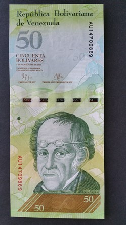 50 Bolivars 2015-Simón Rodríguez