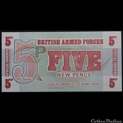 5 Pence British Armed Forces 6émé seri
