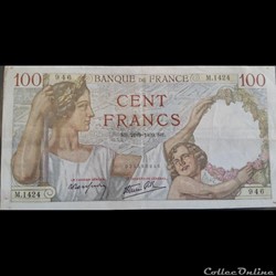 Cent Francs SH-21-9-1939.SH.