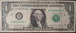 1 Dollars Type Washington 1981