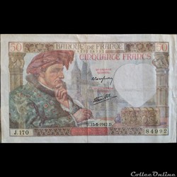 Cinquante Francs 15-5-1942