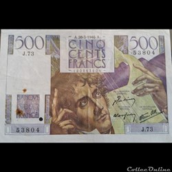 Cinq Cents Francs 28-3-1946