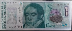1 Austral ÉMISSIONS DE 1985 À 1991