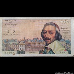 Dix Nouveaux Francs 3-12-1959