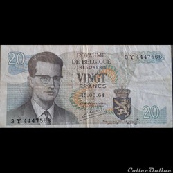 20 Francs Belge 15-06-64