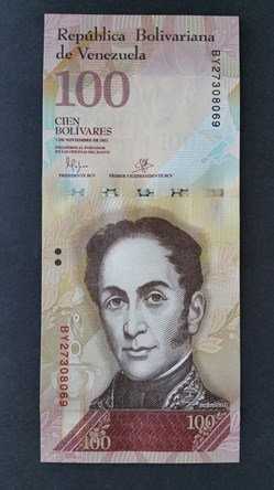 100 Bolivars 2015-Simón Bolíva