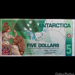 5 dollars Antarctica 1988