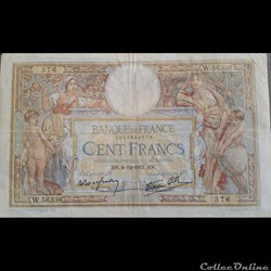 Cent Francs 9-12-1937